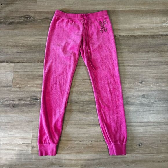 Juicy Couture Women's XS Magenta Pink Velour Jogger & Hoodie Track Suit Y2K - Picture 3 of 15